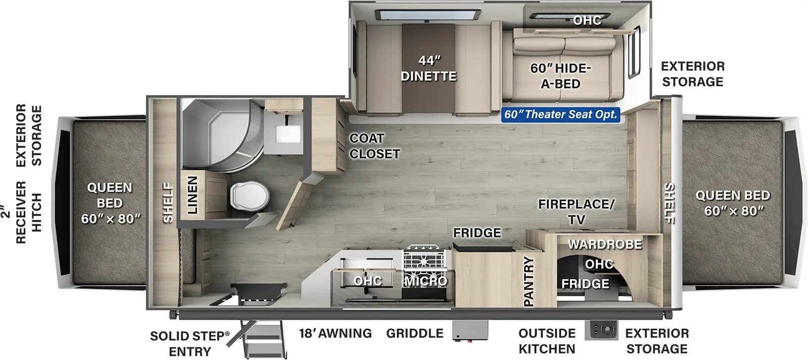 Flagstaff Shamrock 235S Floorplan